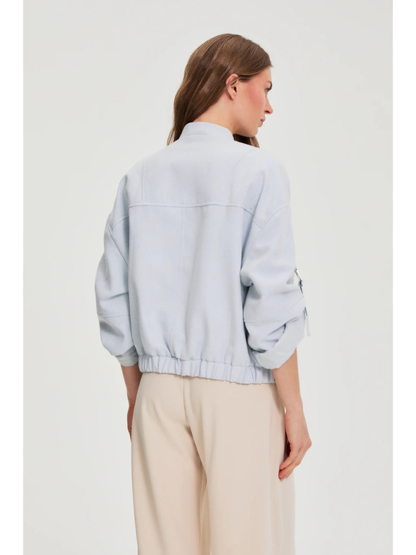 Moodo Bunda so zvinutými rukávmi svetlo modrá Moodo