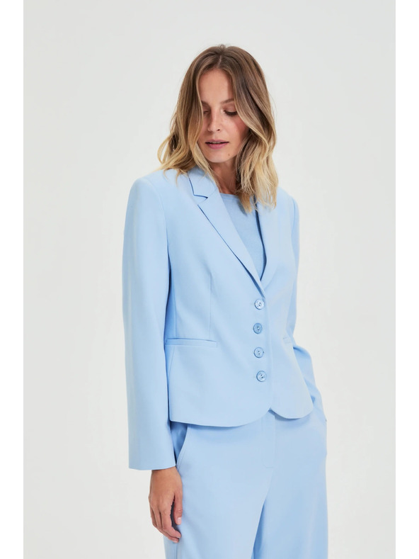Moodo Jednostranné sako svetlo modré Moodo