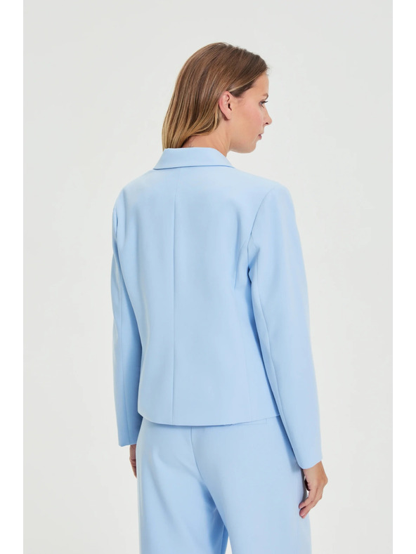 Moodo Jednostranné sako svetlo modré Moodo