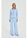 Moodo Jednostranné sako svetlo modré Moodo