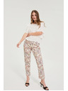Moodo Vzorované nohavice béžové Moodo