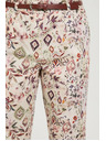 Moodo Vzorované nohavice béžové Moodo