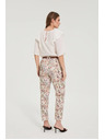 Moodo Vzorované nohavice béžové Moodo