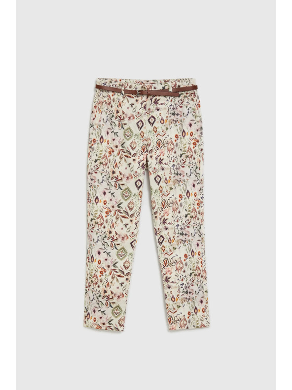 Moodo Vzorované nohavice béžové Moodo