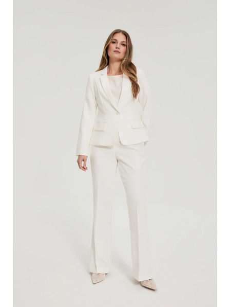 Moodo Jednoradový biely sako Moodo