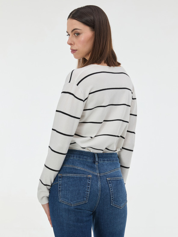 Orsay Čierny pruhovaný dámsky sveter ORSAY