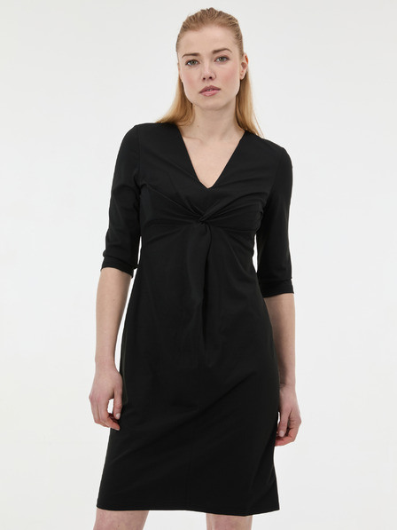 Orsay Čierne dámske šaty ku kolenám ORSAY