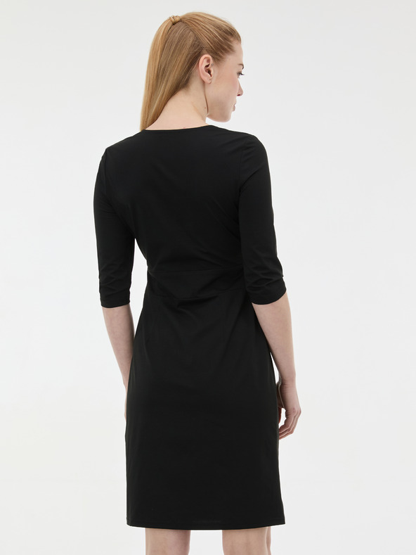 Orsay Čierne dámske šaty ku kolenám ORSAY