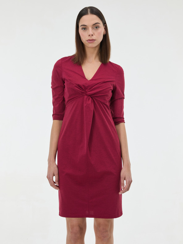 Orsay Vínové dámske šaty po kolená ORSAY