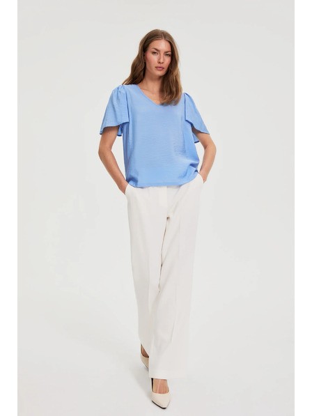 Moodo Viskózová modrá košeľa Moodo