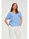 Moodo Viskózová modrá košeľa Moodo