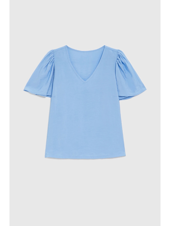 Moodo Viskózová modrá košeľa Moodo