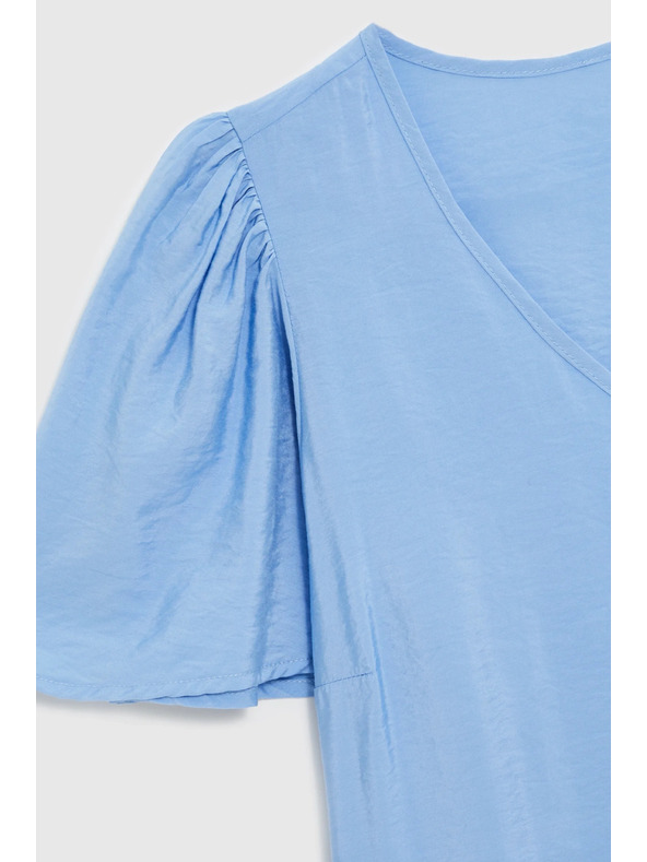 Moodo Viskózová modrá košeľa Moodo