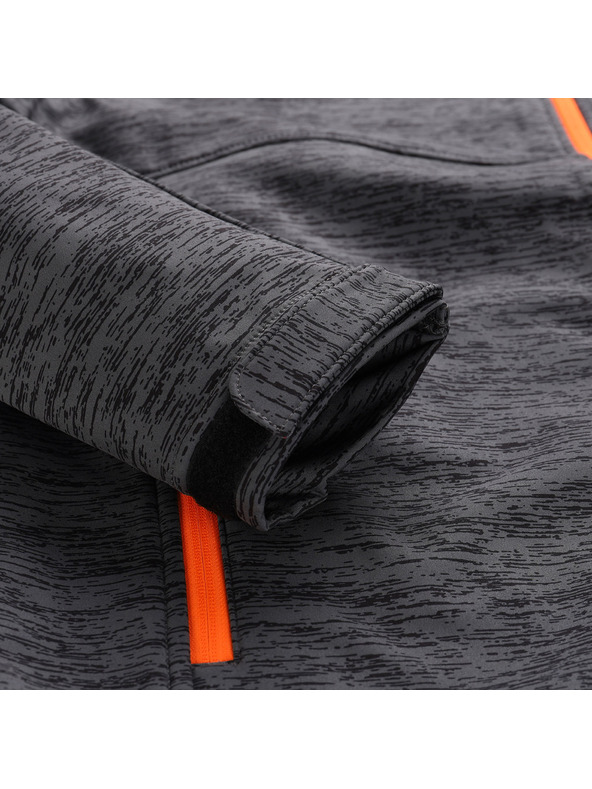 ALPINE PRO Pánska softshellová bunda s dwr úpravou ALPINE PRO HERAS dk.true gray
