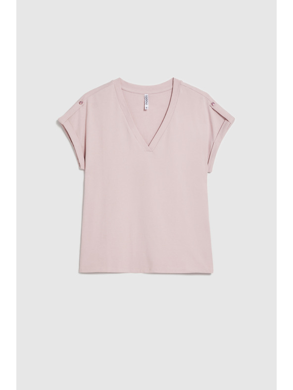 Moodo Tričko z bavlny ružové Moodo