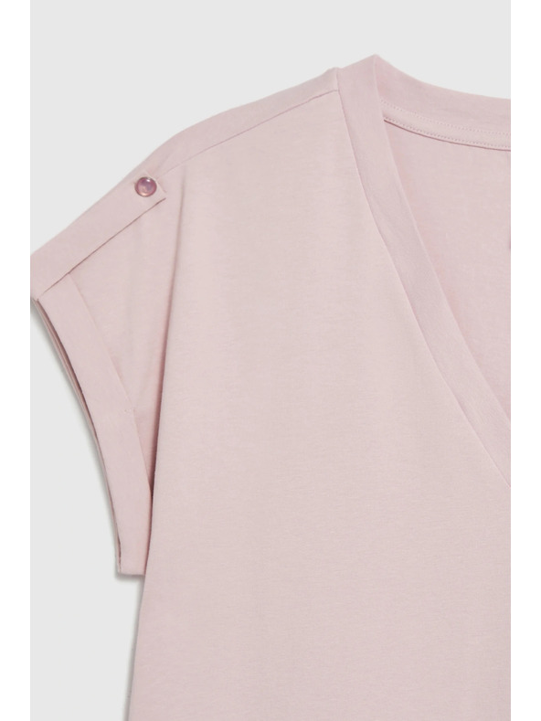 Moodo Tričko z bavlny ružové Moodo