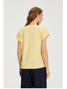 Moodo Tričko z bavlny žlté Moodo