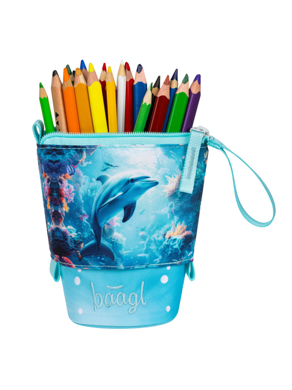 BAAGL  BAAGL Školský peračník Pastelkovník Delfín GRS