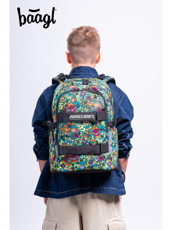 BAAGL  BAAGL SET 5 Skate Minecraft Chaos: batoh, peračník, vrecko, ledvinka, obal na notebook