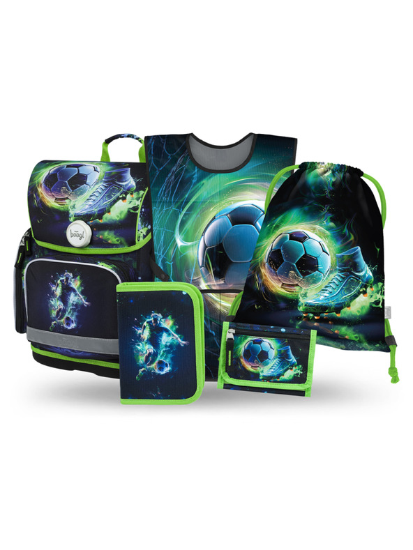 BAAGL  BAAGL SET 5 Ergo Futbal Hráč: aktovka, penal, vrecko, zástera, peňaženka