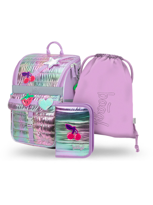 BAAGL  BAAGL SET 3 Zippy Lavender: aktovka, penal, vrecko