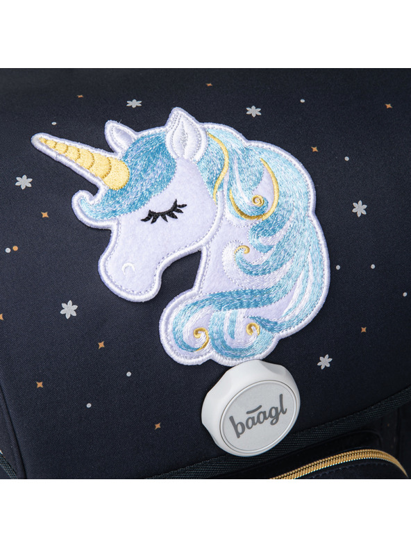 BAAGL  BAAGL SADA 3 Ergo Unicorn Gold: aktovka, peračník, vrece