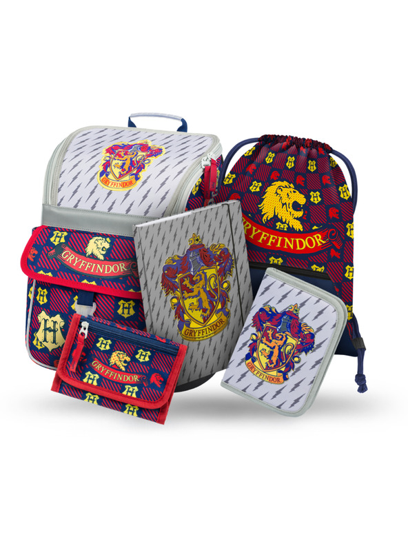 BAAGL  BAAGL 5 SET Zippy Harry Potter Nebelvír: aktovka, peračník, vrecko, dosky, peňaženka