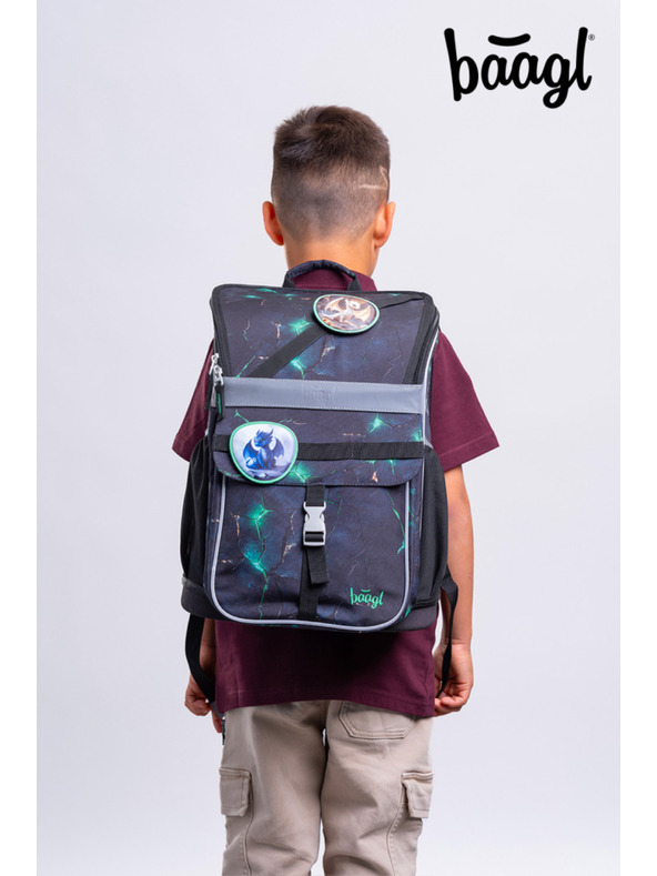 BAAGL  BAAGL SET 5 Zippy Draci: aktovka, peračník, vrecko, zástera, peňaženka