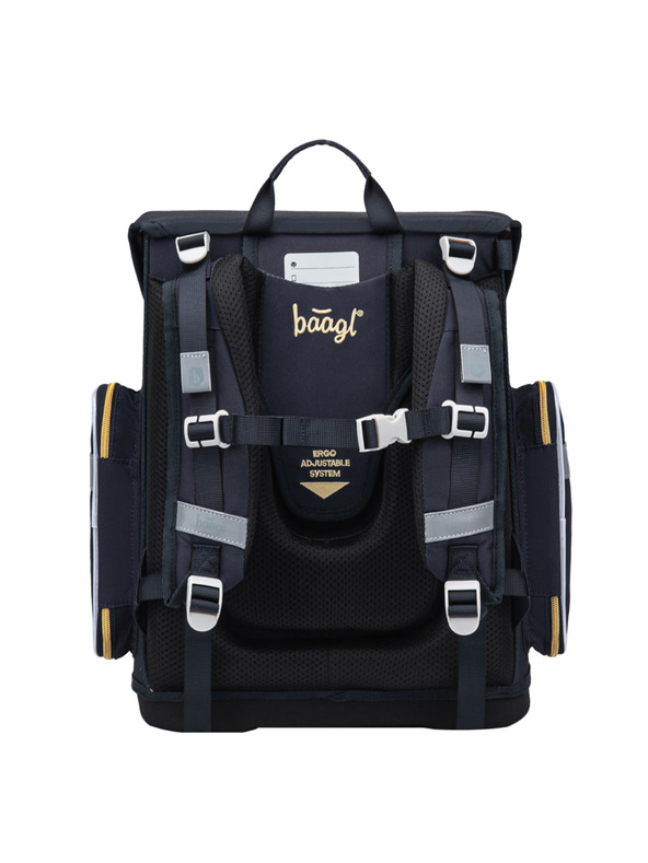 BAAGL  BAAGL SET 5 Ergo Unicorn Gold: aktovka, peračník, vrecko, zástera, peňaženka