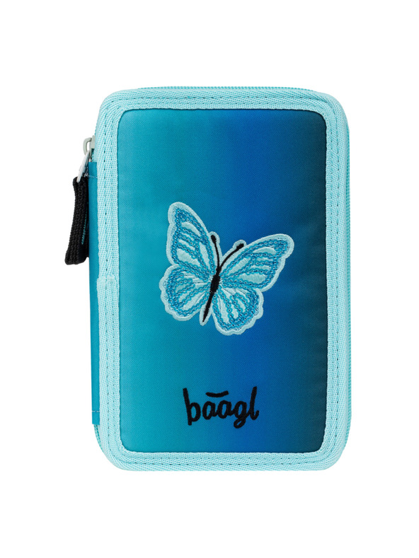 BAAGL  BAAGL Školský penal trojpodlažný Butterfly GRS