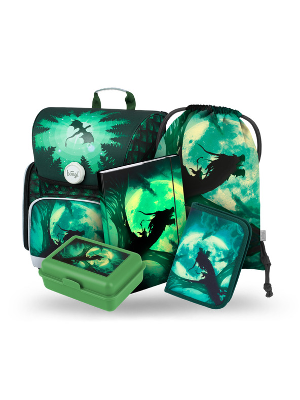 BAAGL  BAAGL 5 SET Ergo Drak: aktovka, penal, vrecko, dosky, box