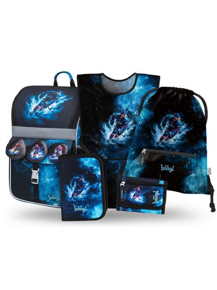 BAAGL  BAAGL SET 5 Zippy Hokej: aktovka, penal, vrecko, zástera, peňaženka