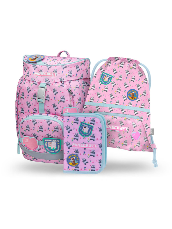 BAAGL  BAAGL SET 3 Airy Minecraft Panda: batoh, penal, vrecko