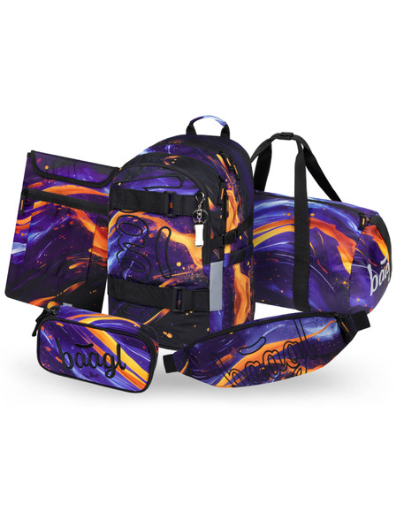 BAAGL  BAAGL SET 5 Skate Vibe: batoh, penal, športová taška, ledvinka, obal na notebook GRS