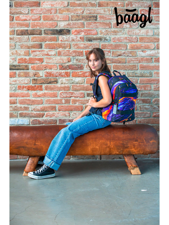 BAAGL  BAAGL SET 5 Skate Vibe: batoh, penal, športová taška, ledvinka, obal na notebook GRS
