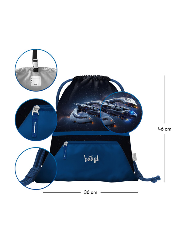 BAAGL  BAAGL Vrecko s kapsou Vesmírna loď