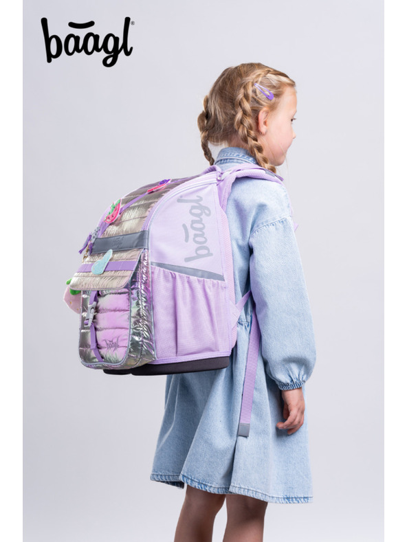 BAAGL  BAAGL SET 5 Zippy Lavender: aktovka, penal, vrecko, zástera, peňaženka