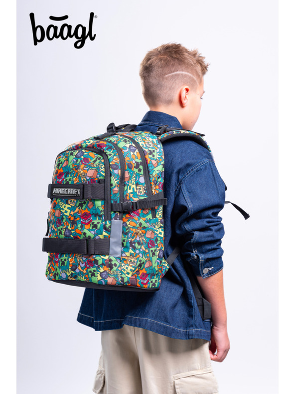 BAAGL  BAAGL Školský batoh Skate Minecraft Chaos