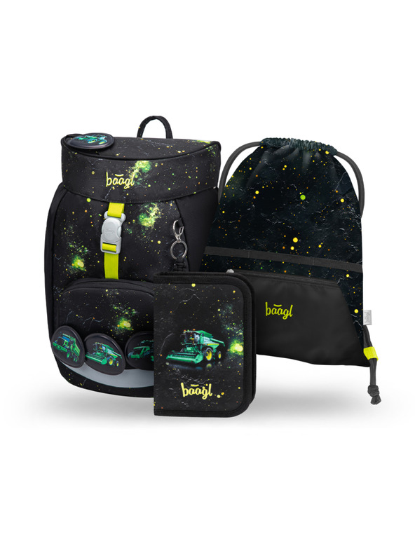 BAAGL  BAAGL SET 3 Airy Traktor: batoh, peračník, vrecko GRS