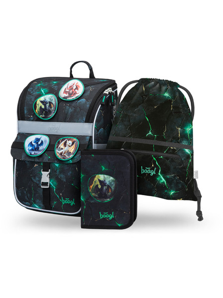 BAAGL  BAAGL SET 3 Zippy Draci: aktovka, peračník, vrecko