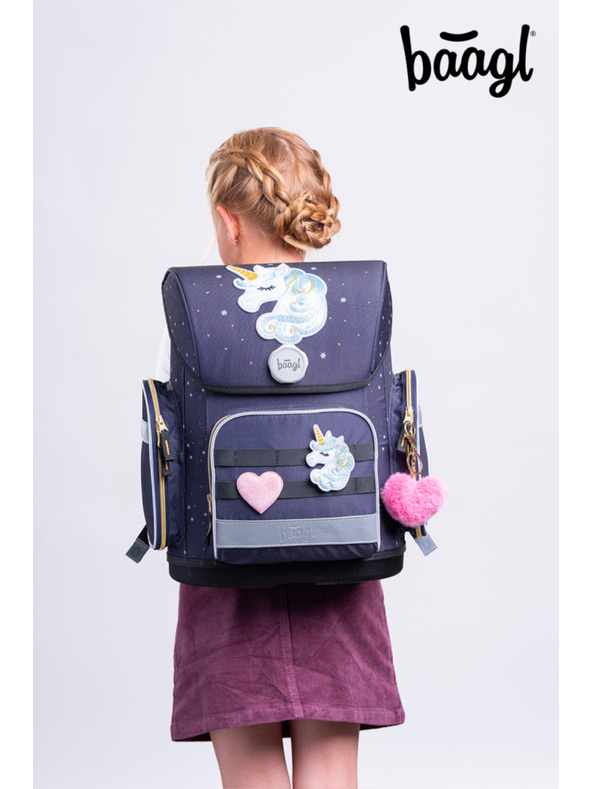 BAAGL  BAAGL Školská aktovka Ergo Unicorn Gold