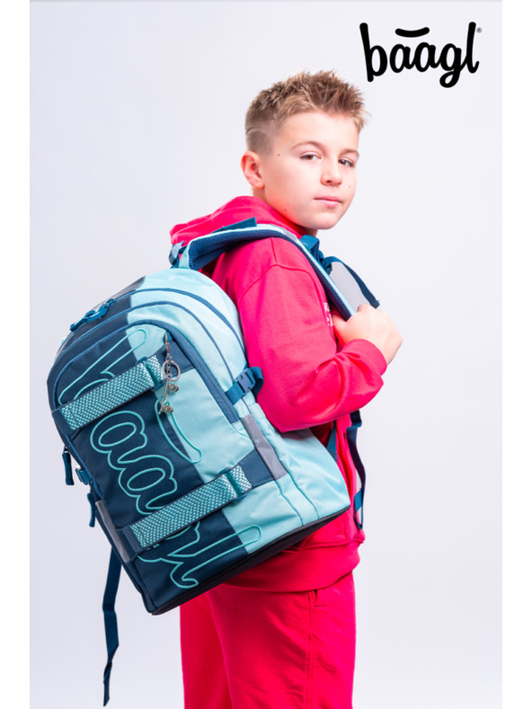 BAAGL  BAAGL SET 5 Skate Petrol: batoh, peračník, športová taška, ledvinka, obal na notebook GRS