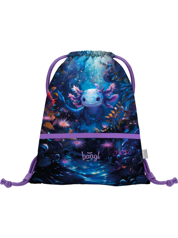 BAAGL  BAAGL SET 5 Ergo Axolotl: aktovka, peračník, vrecko, zástena, peňaženka