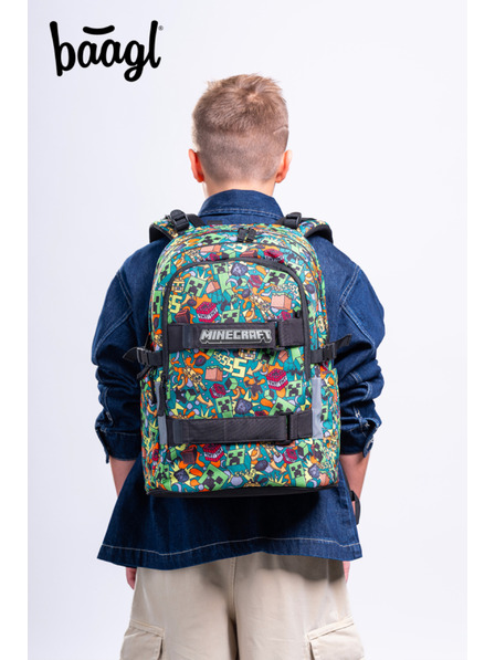 BAAGL  BAAGL SET 3 Skate Minecraft Chaos: batoh, peračník, vrecko