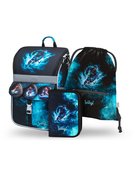 BAAGL  BAAGL SET 3 Zippy Hokej: aktovka, peračník, vrecko