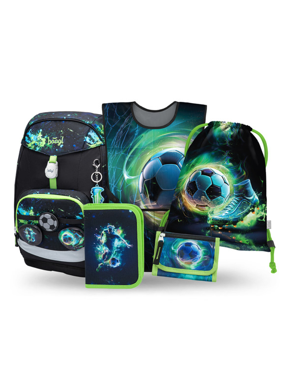 BAAGL  BAAGL SET 5 Airy Plus Futbal: batoh, peračník, vrecko, zástěra, peňaženka