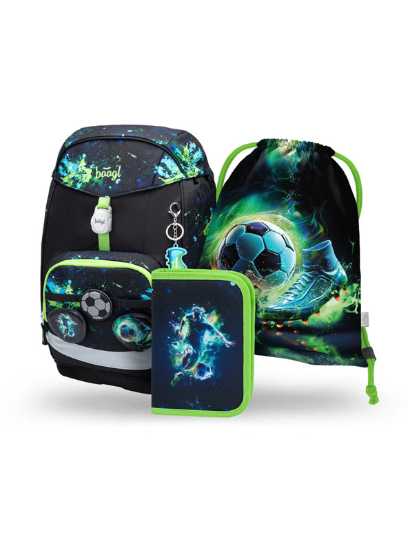 BAAGL  BAAGL SET 3 Airy Plus Futbal: batoh, peračník, vrecko