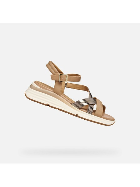 Geox Svetlohnedé dámske sandále Geox Elowynne