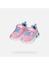Geox Ružové dievčenské svietiace tenisky Geox Assister