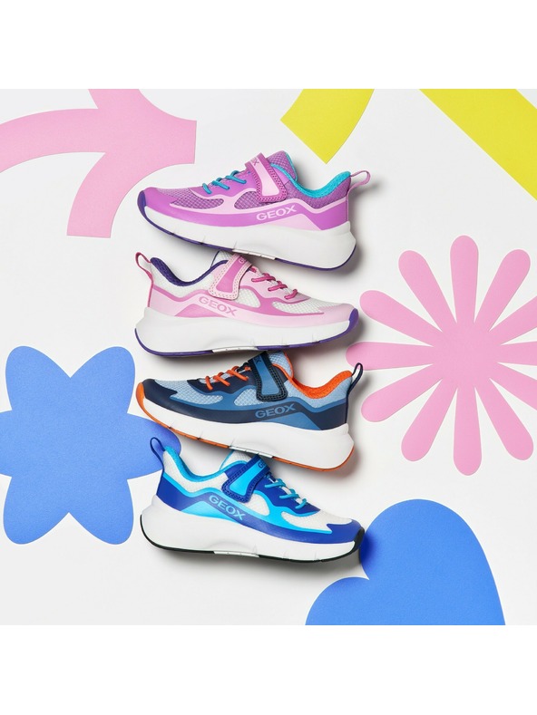 Geox Ružové dievčenské tenisky Geox Pro-Ran